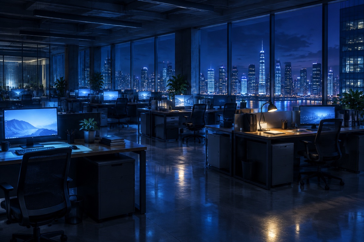 办公室夜景 · 场景